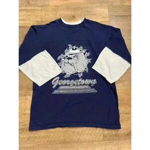 NWOT VTG Georgetown Hoyas Salem Sportswear T-Shirt Bulldog Men’s L Made In USA